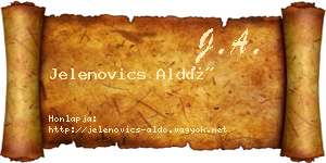 Jelenovics Aldó névjegykártya